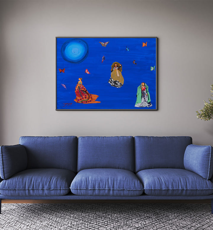 ELEGANT WOMEN FLYING BUTTERFLIES