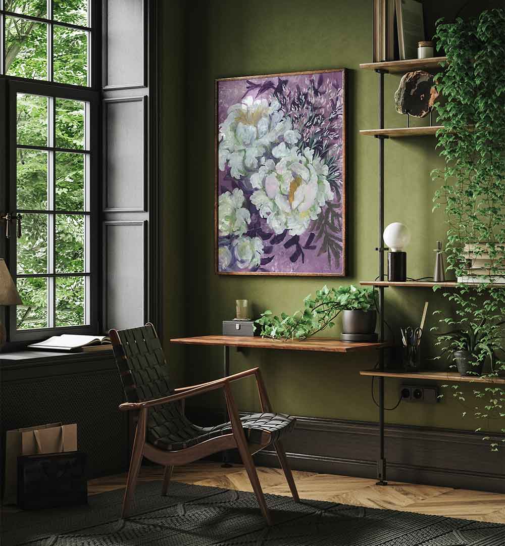 ELIANY PAINTERLY BOUQUET , FLORAL FLOWER PAINTINGS