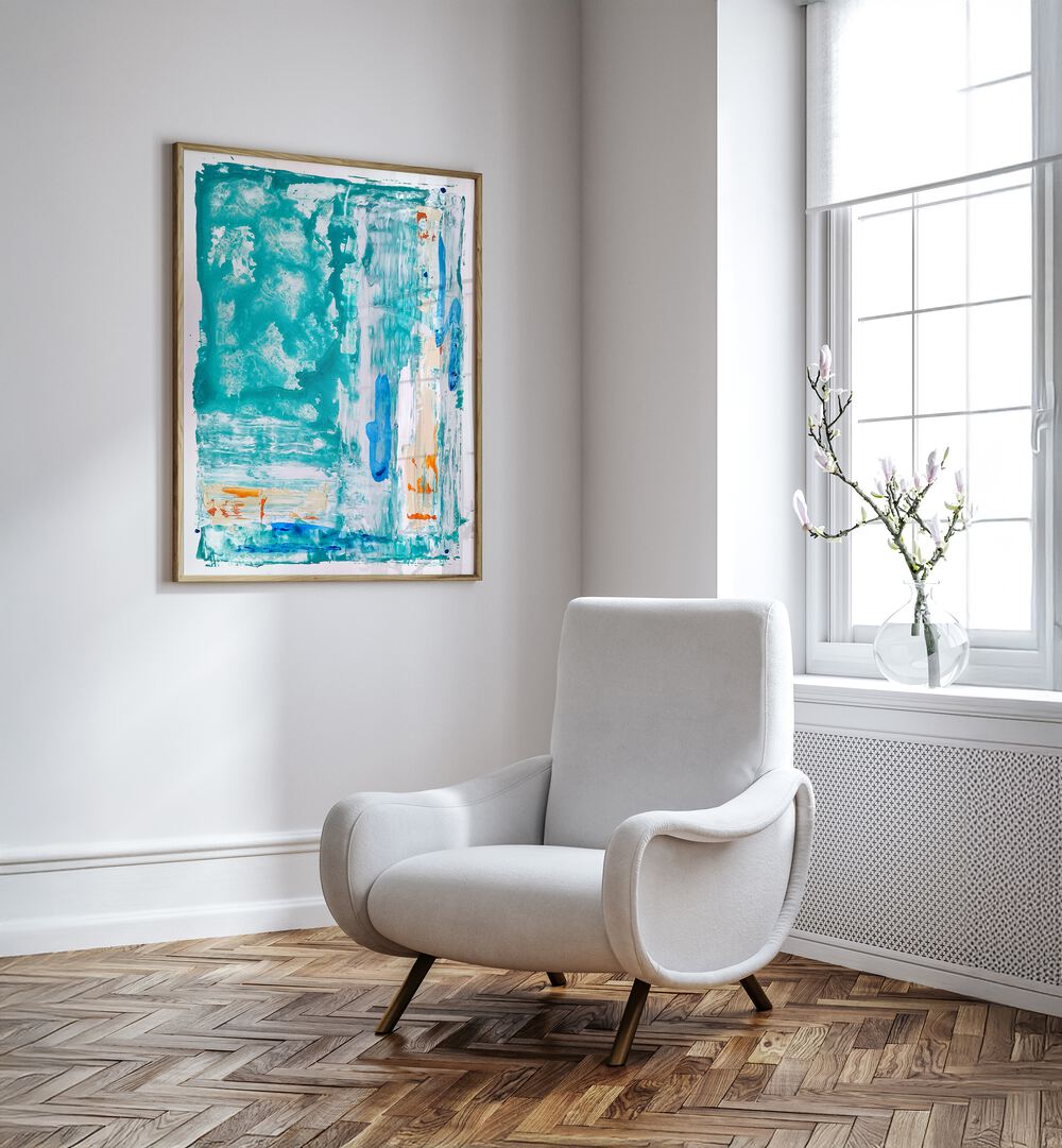 Transform your space with EL MAR VI, ABSTRACT PAINTINGS, capturing the ocean's vibrant essence in your decor.