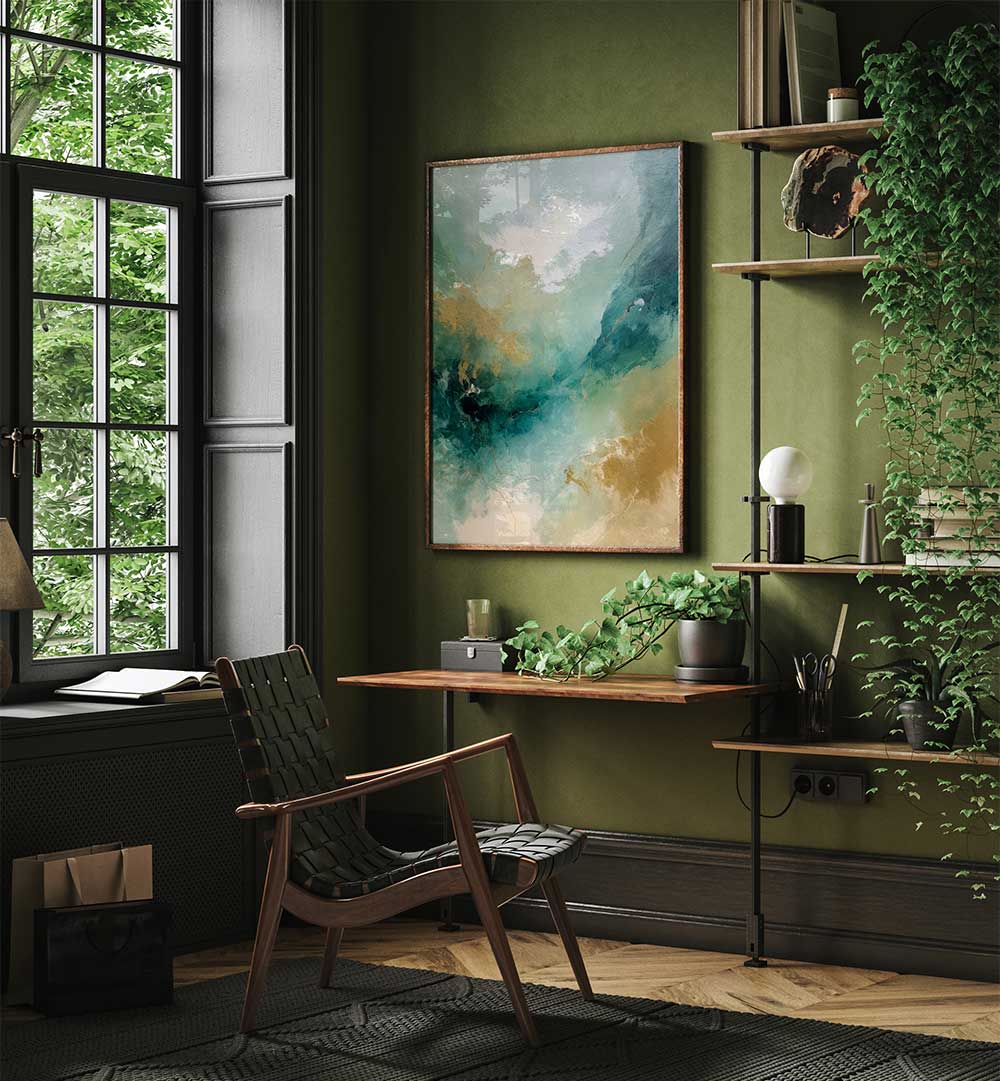 EMERALD SKIES , ABSTRACT PAINTINGS