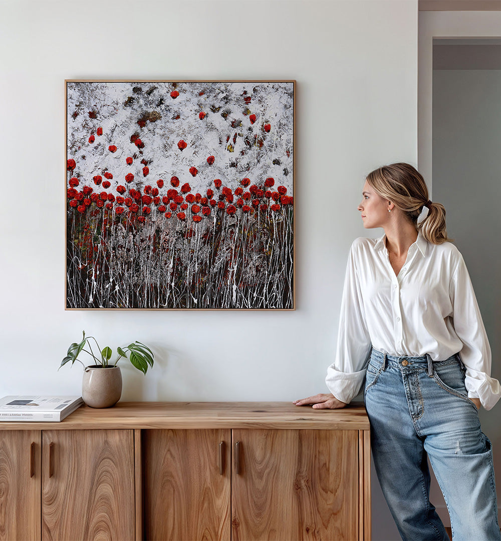 E ORA SI BALLA , FLORAL FLOWER PAINTINGS