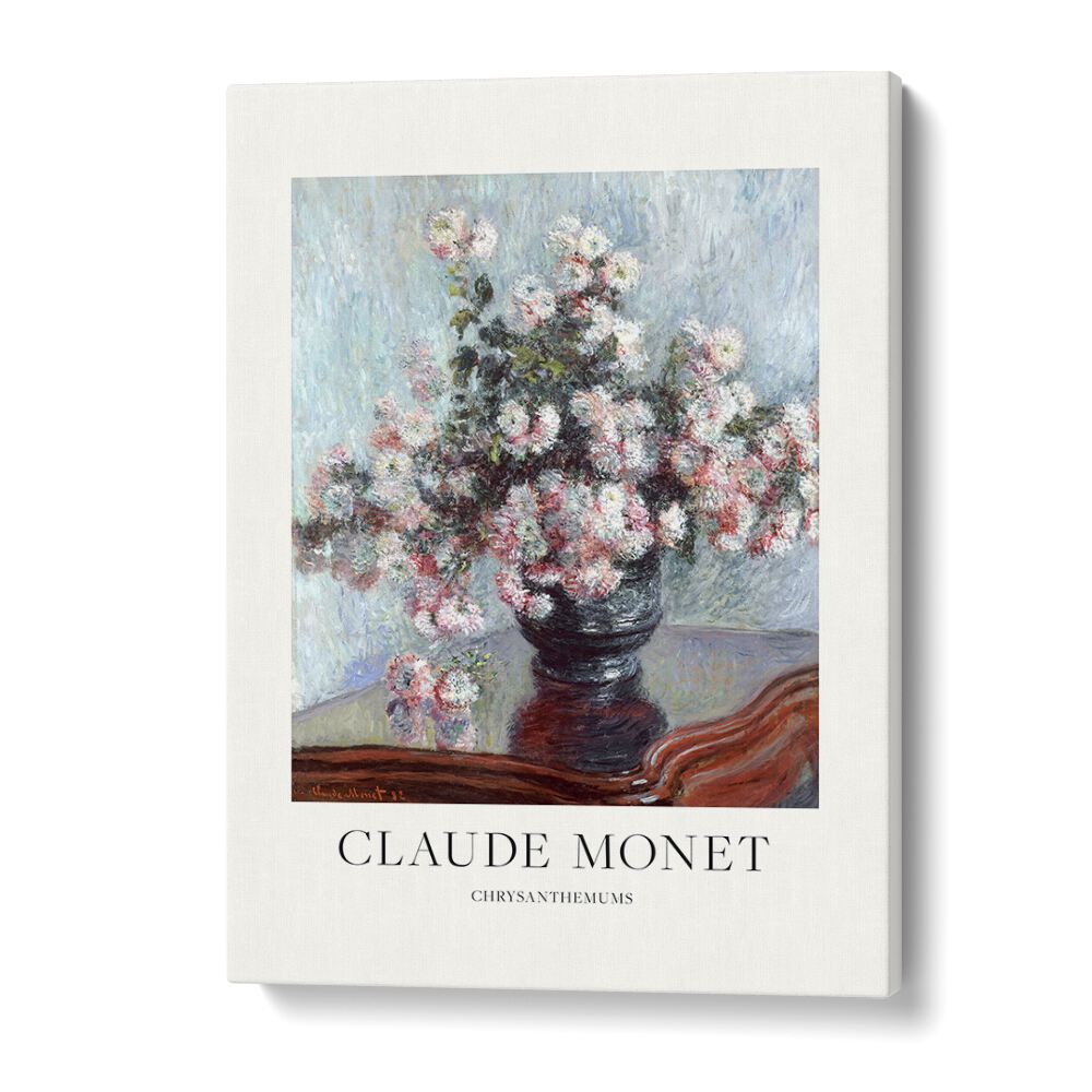 Ephemeral Beauty-Claude Monet's Chrysanthemums Claude Monet art painting Artwork in Gallery Wrap