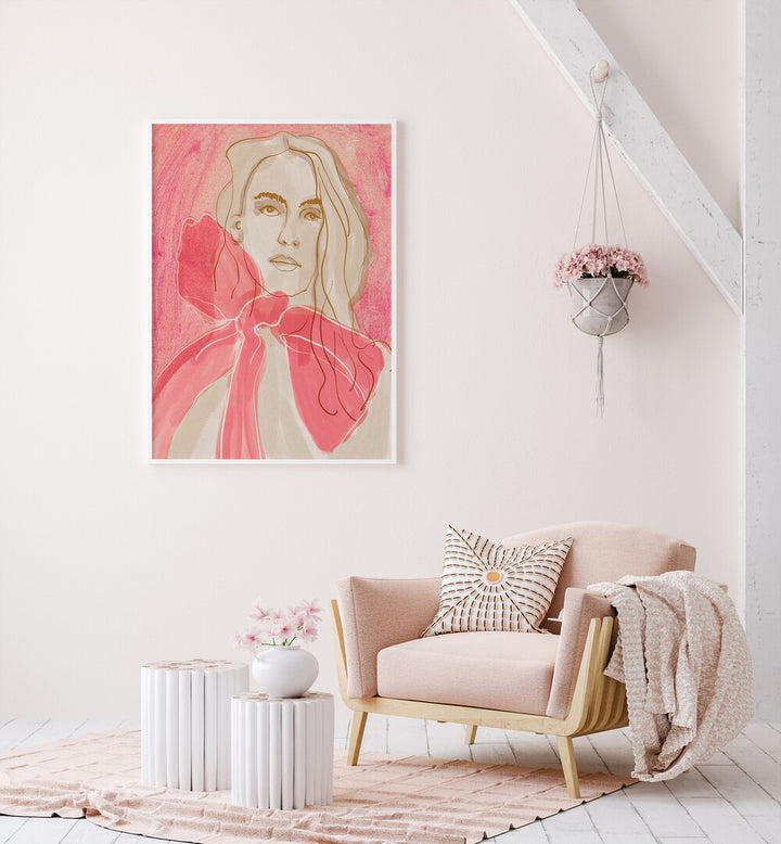ETHERAL RED, PORTRAITS showcases a vibrant artwork featuring a captivating figure, perfect for any art lover's space.