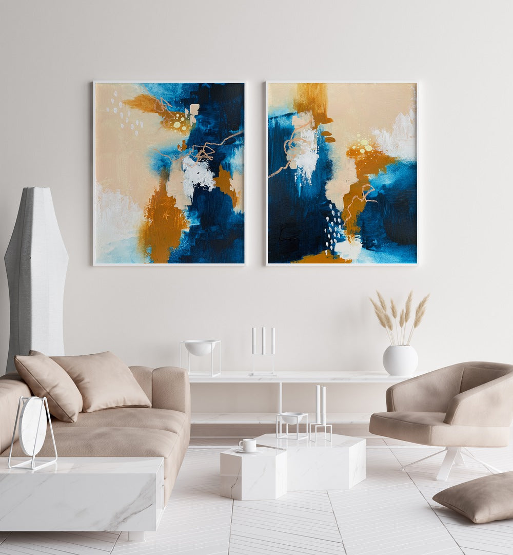 ETHEREAL HORIZON SET , SET OF 2 PAINTINGS