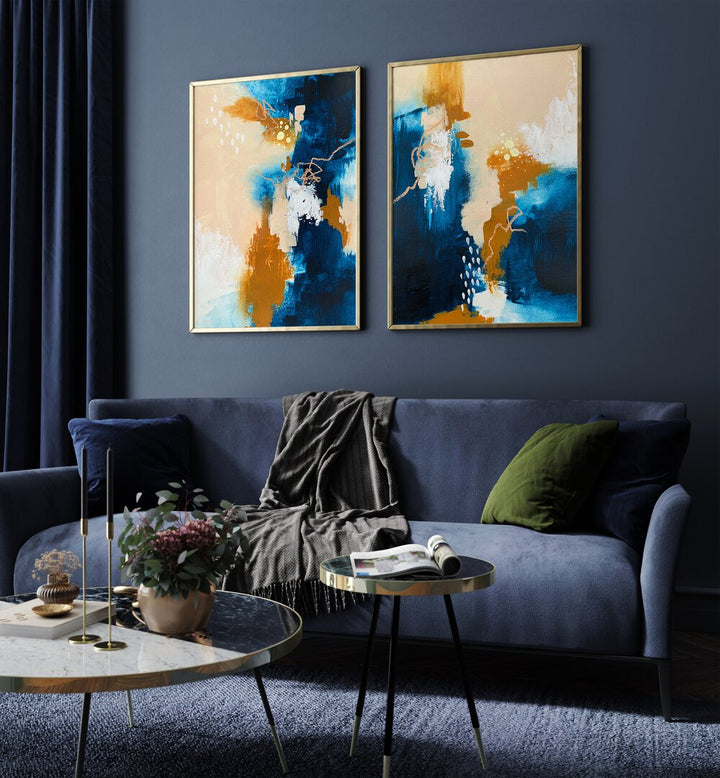 ETHEREAL HORIZON SET , SET OF 2 PAINTINGS