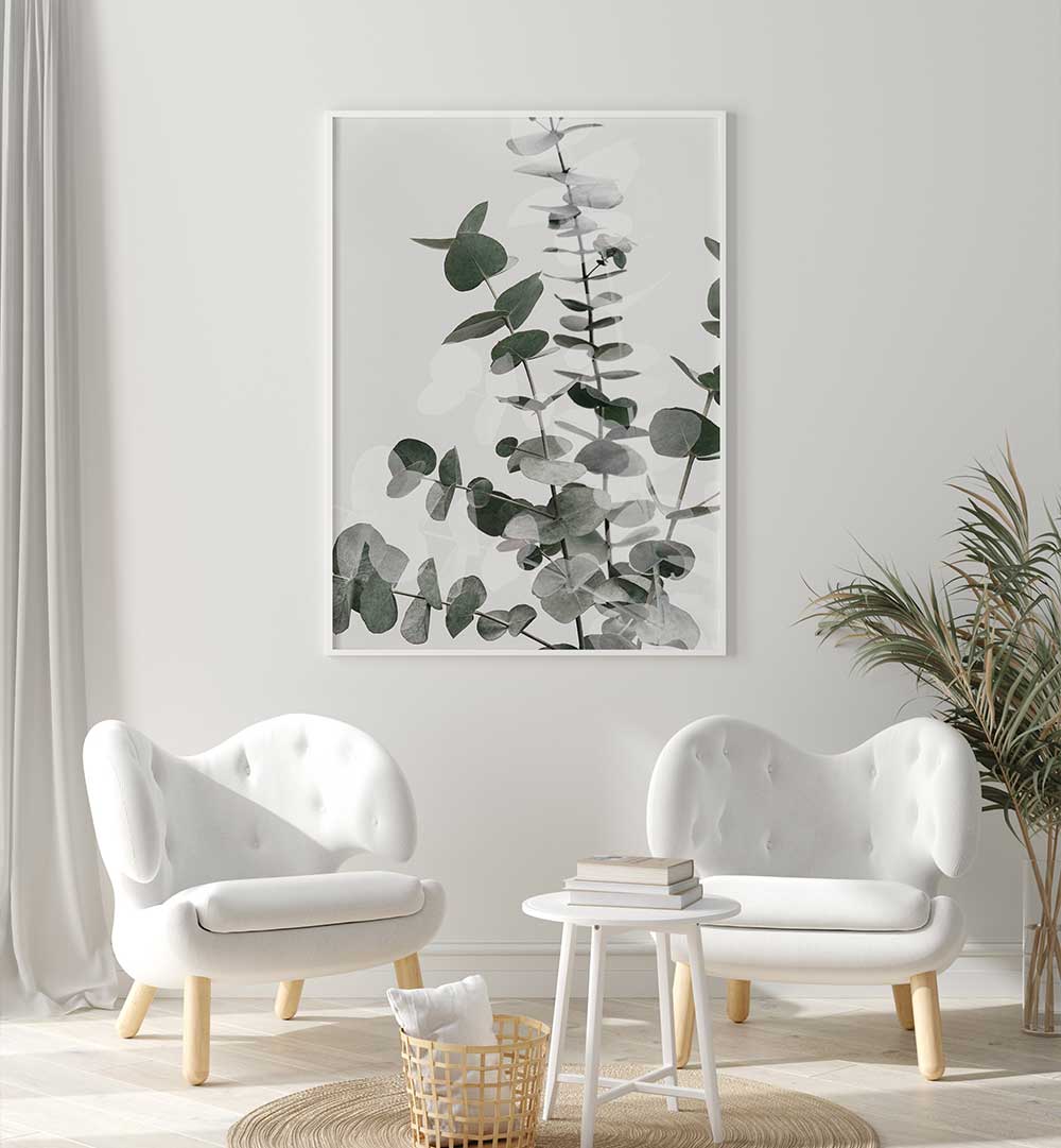 EUCALYPTUS CREATIVE VI, FLORAL FLOWER PAINTINGS enhance your space with stunning greenery and vibrant details.