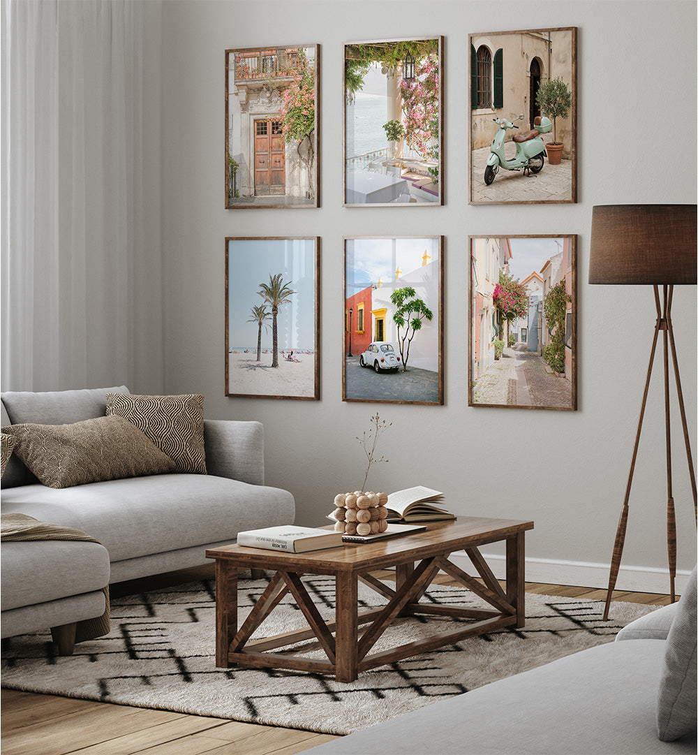 EUROPEAN SUMMER , SET OF 6 PAINTINGS