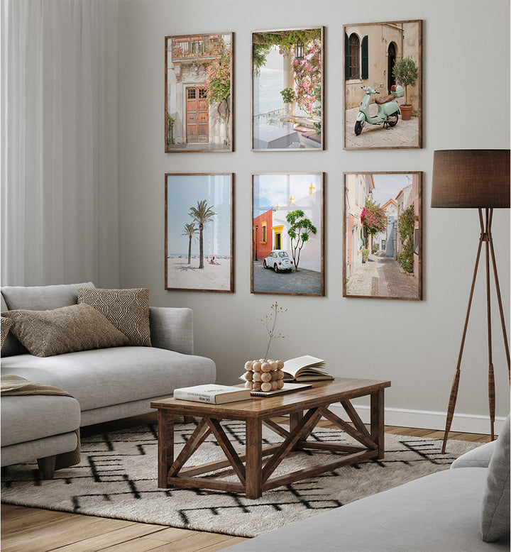 EUROPEAN SUMMER , SET OF 6 PAINTINGS