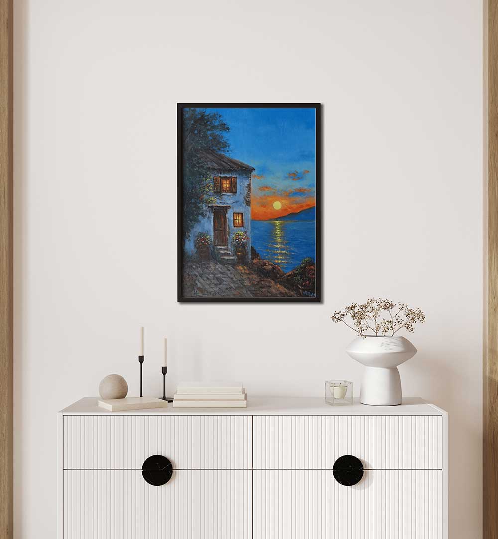 EVENING BY THE SEA , HANDMADE ARTWORKS