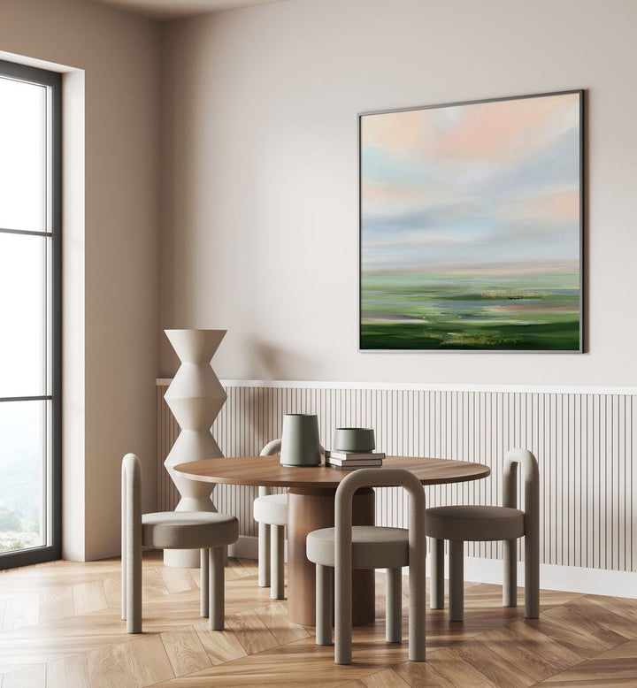 Elegant EVENING GLOW, ABSTRACT PAINTINGS complement modern decor, enhancing ambiance in any space. Perfect for home styling.