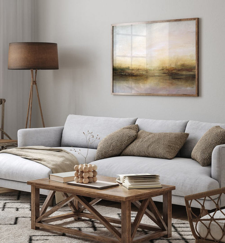 Serene EVENING RIVER, ABSTRACT PAINTINGS enhance your space with tranquility and elegance, perfect for any room.