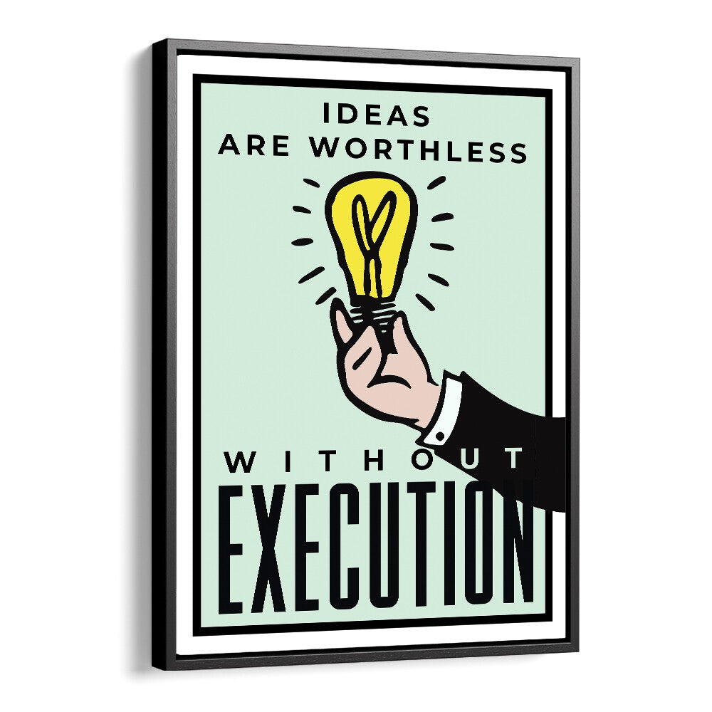 Execution Money Art Artwork in Black Floater Frame