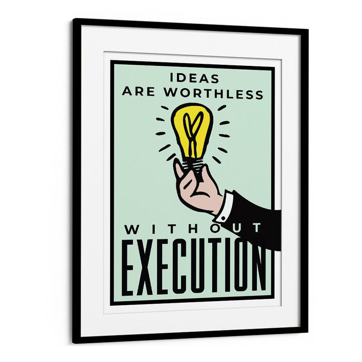 Execution Money Art Artwork in Black Frame With Mount