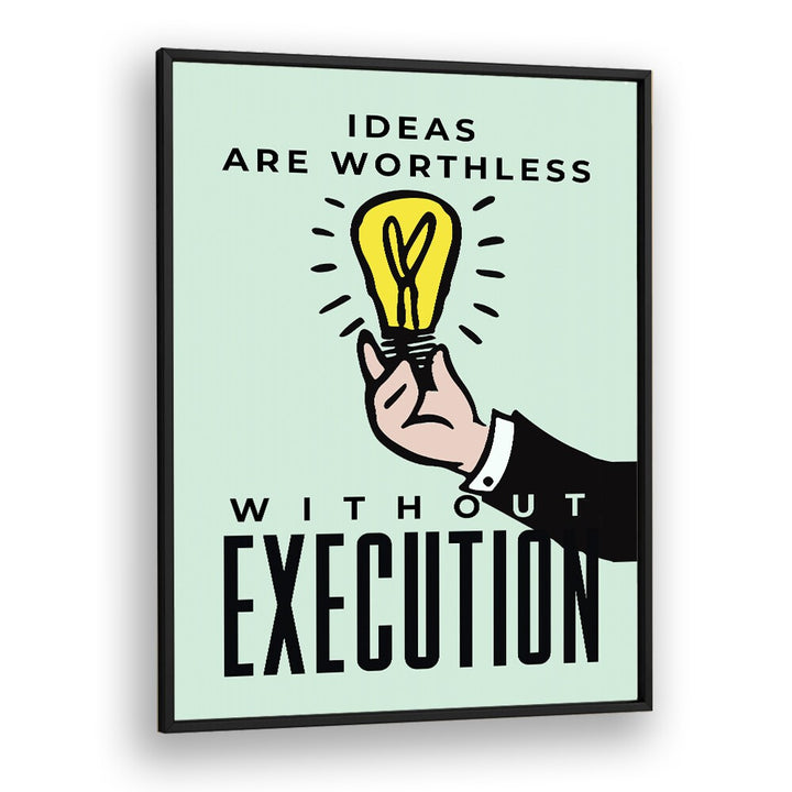 Execution Money Art Artwork in Black Plain Frame