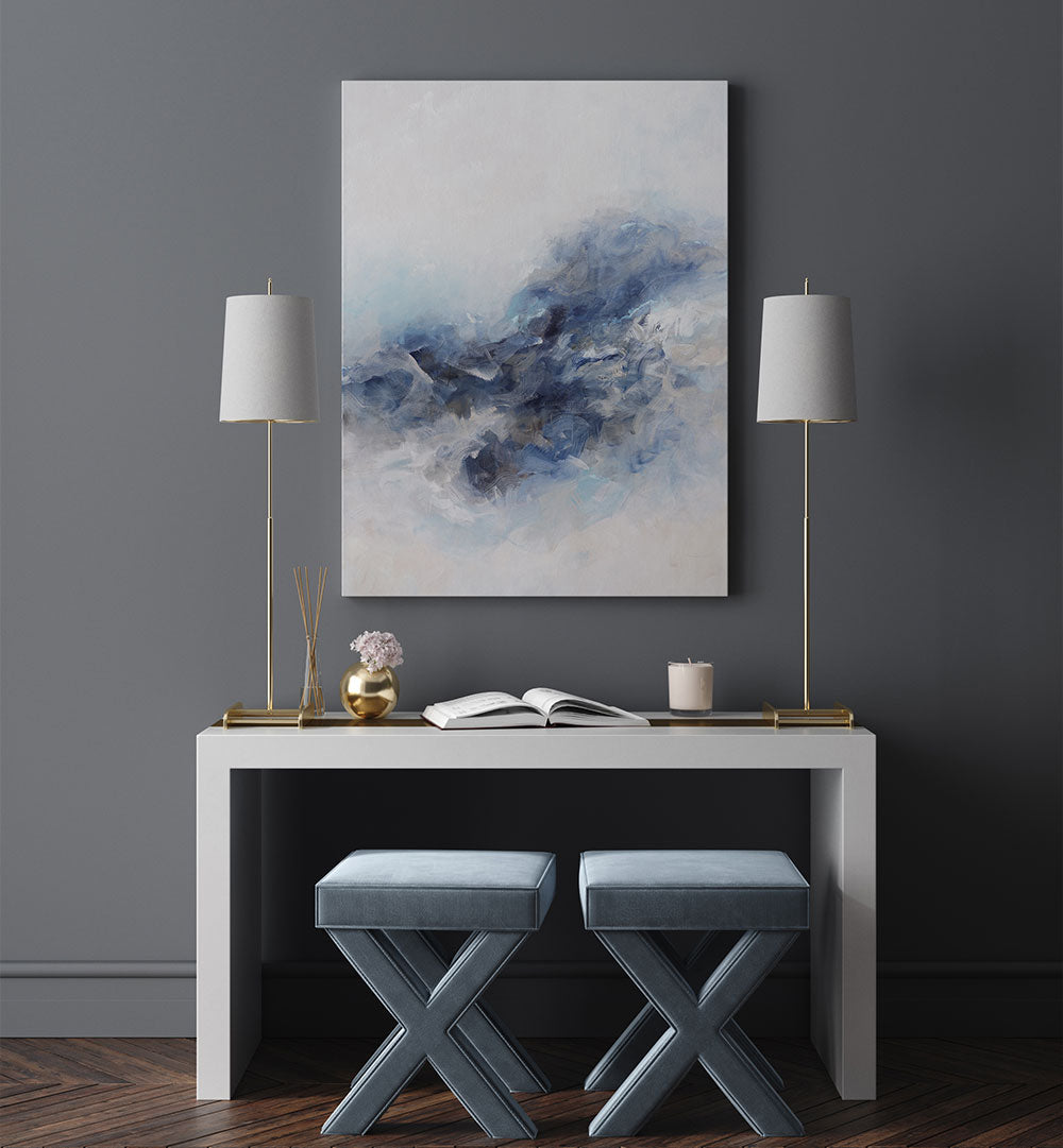 EXPRESSIONIST BLUE ABSTRACT , ABSTRACT PAINTINGS