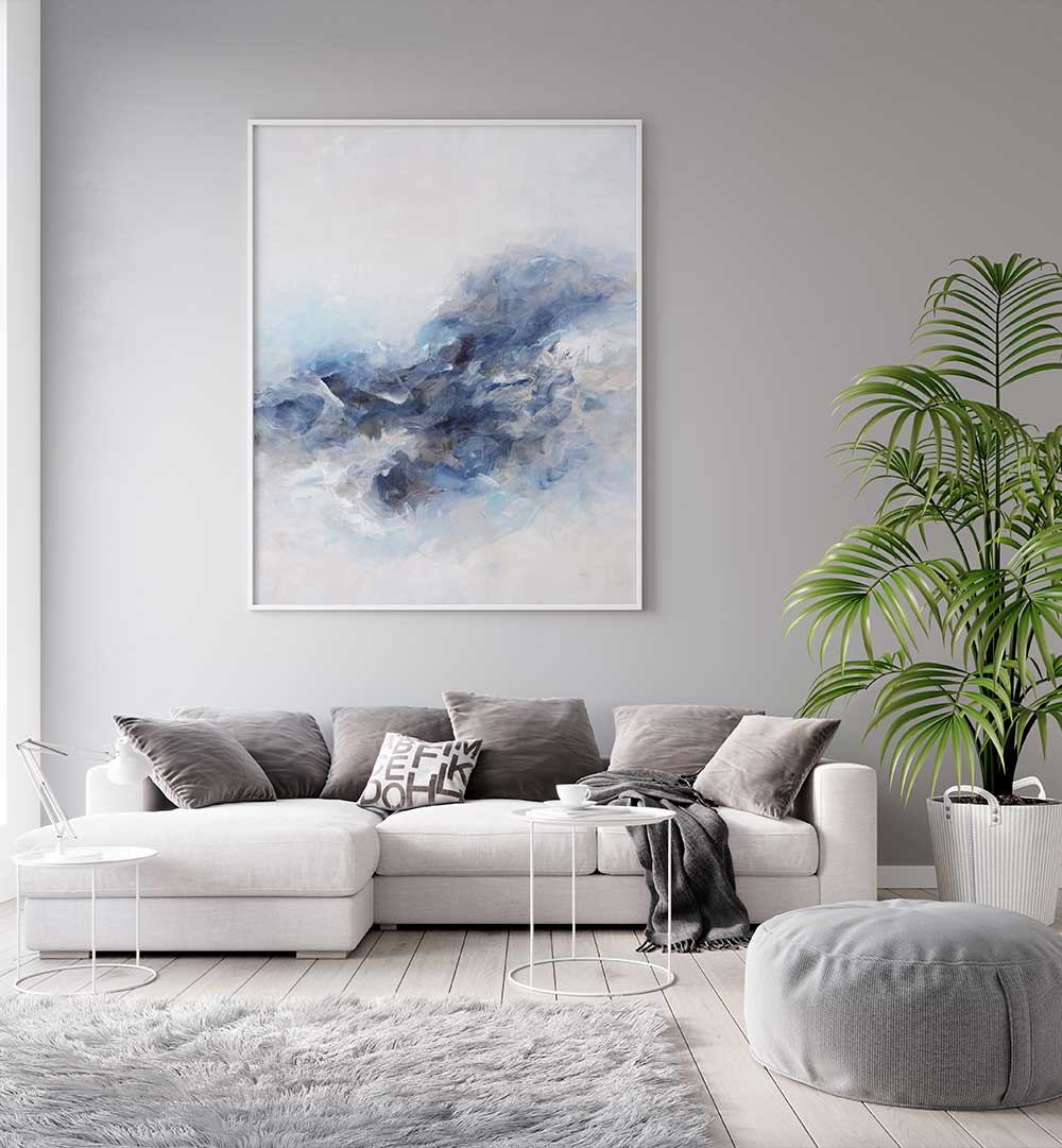 EXPRESSIONIST BLUE ABSTRACT , ABSTRACT PAINTINGS