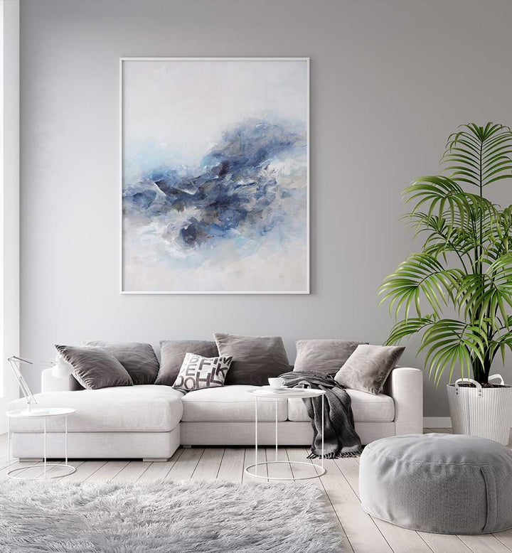 EXPRESSIONIST BLUE ABSTRACT , ABSTRACT PAINTINGS