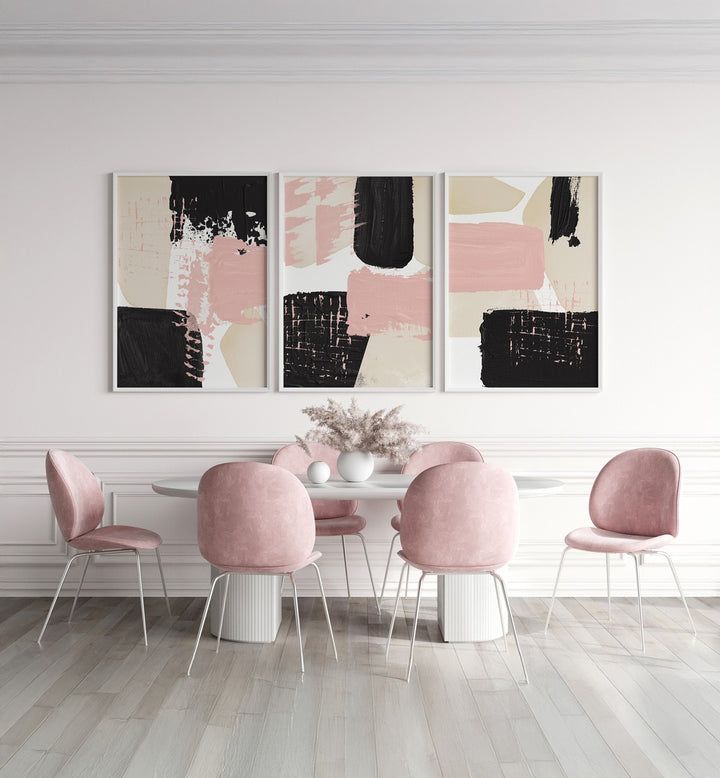 EXPRESSION OF CALM SET , SET OF 3 PAINTINGS