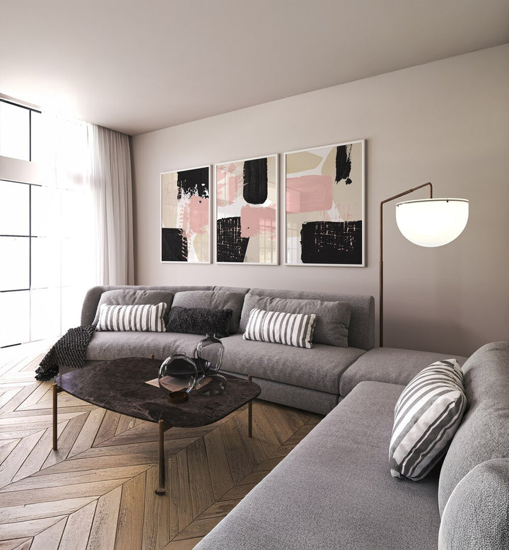 EXPRESSION OF CALM SET , SET OF 3 PAINTINGS