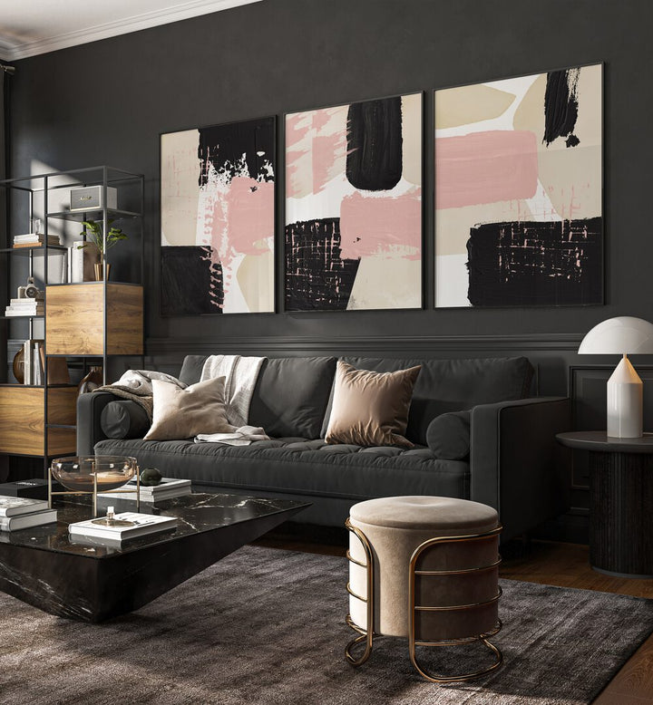 EXPRESSION OF CALM SET , SET OF 3 PAINTINGS