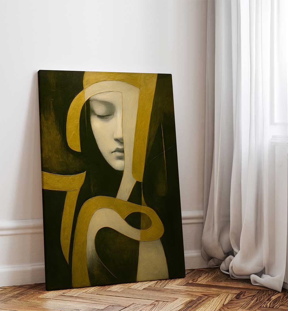 EYES HALF CLOSED , EXPRESSIONISM PAINTINGS