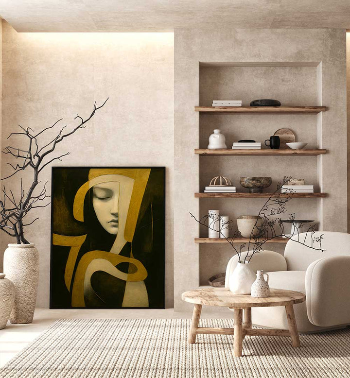 EYES HALF CLOSED , EXPRESSIONISM PAINTINGS