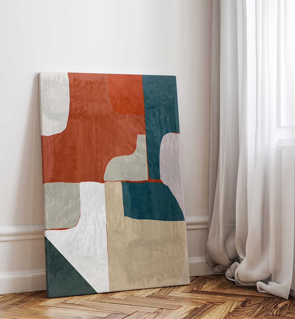 EARTH AND TIDE INTERLOCK I , ABSTRACT PAINTINGS