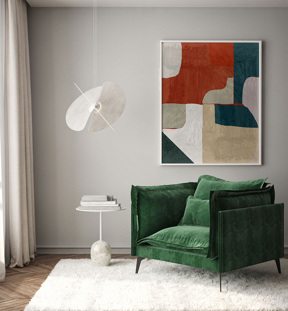 EARTH AND TIDE INTERLOCK I , ABSTRACT PAINTINGS