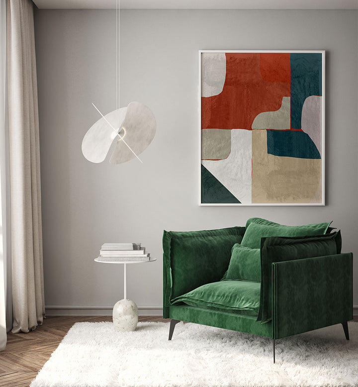 EARTH AND TIDE INTERLOCK I , ABSTRACT PAINTINGS