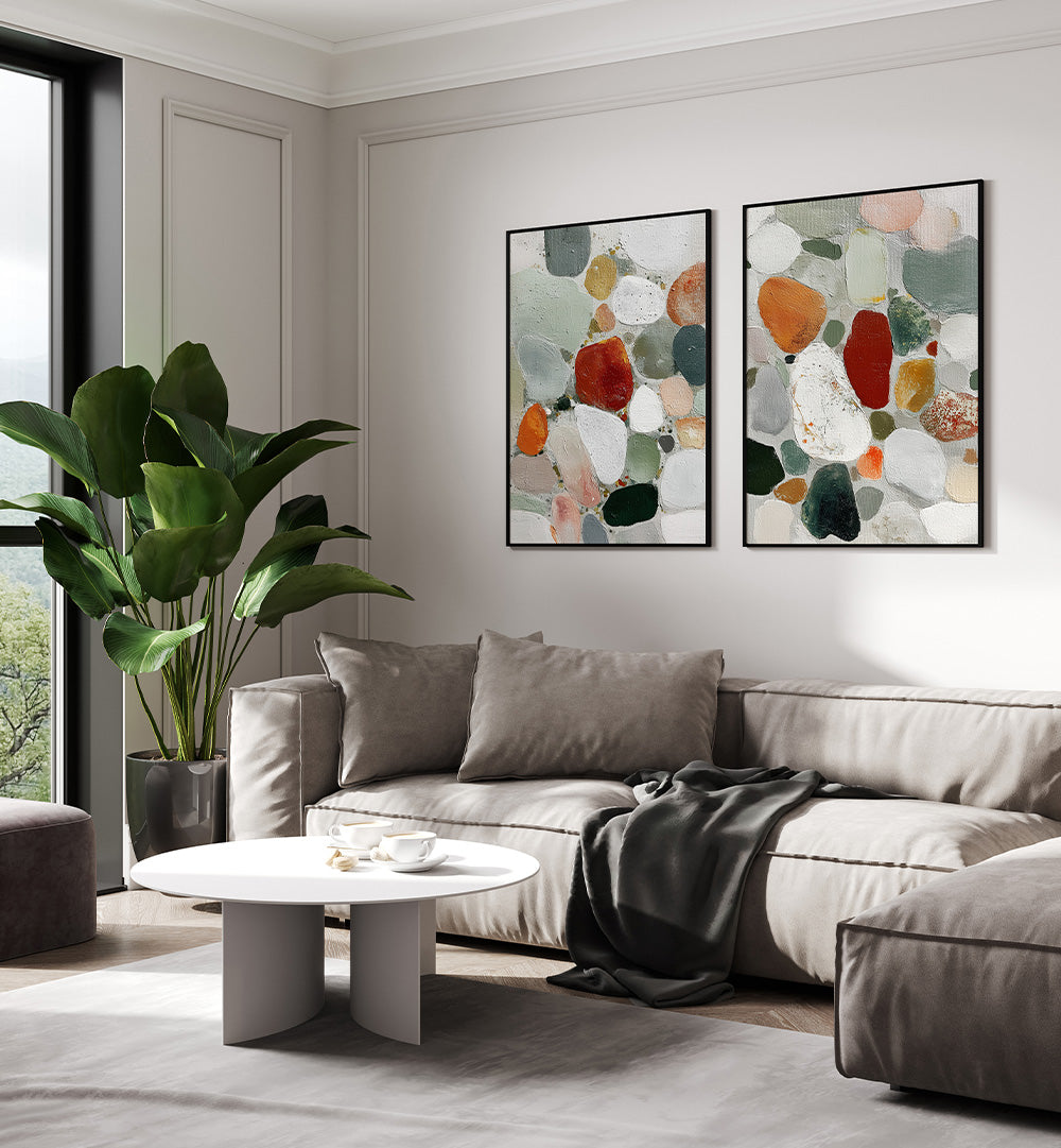 EARTHFORMS , SET OF 2 PAINTINGS