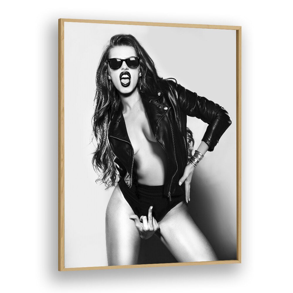 Eat This the Future is Female by David Drake Fine Art Photography Fashion Photography in Oak Wood Plain Frame