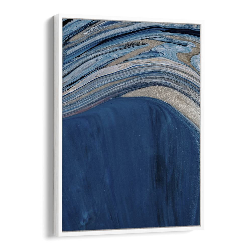 Ebb and Flow Beach Prints Coastal Wall Art in White Floater Frame