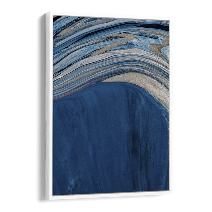 Ebb and Flow Beach Prints Coastal Wall Art in White Floater Frame