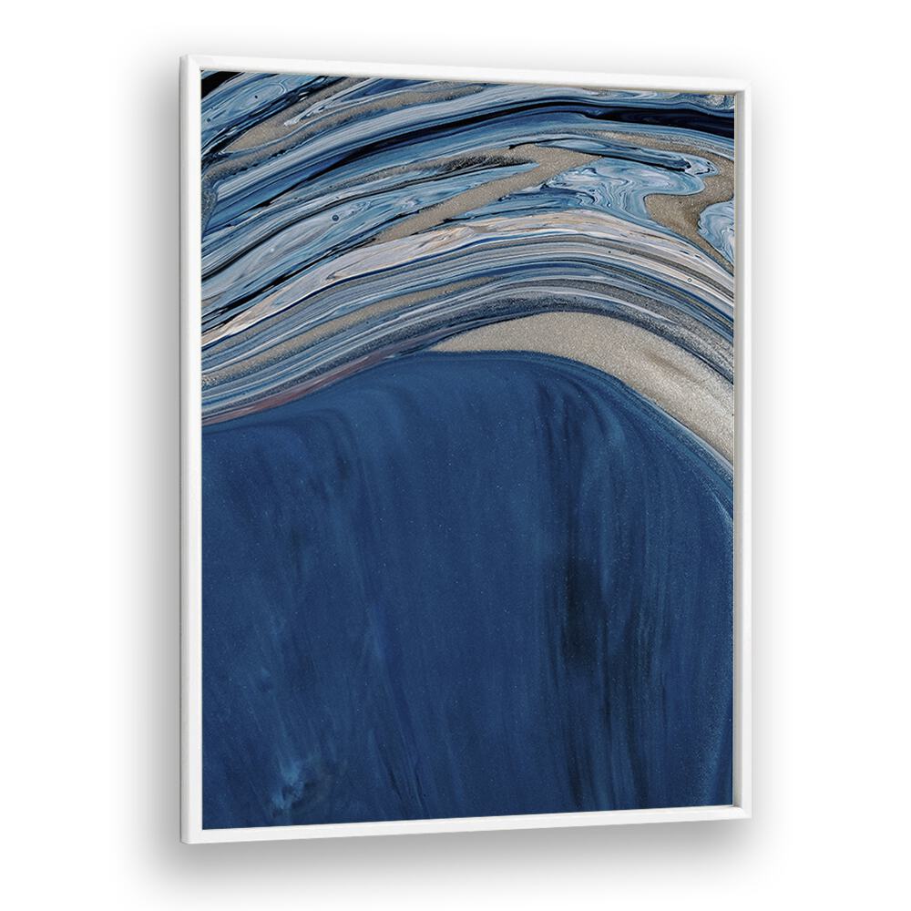 Ebb and Flow Beach Prints Coastal Wall Art in White Plain Frame