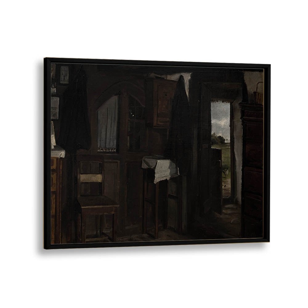 Echoes Of Departure Gothic Wall Art Prints in Black Plain Frame