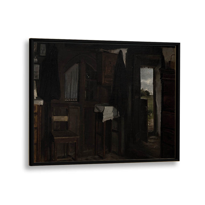 Echoes Of Departure Gothic Wall Art Prints in Black Plain Frame