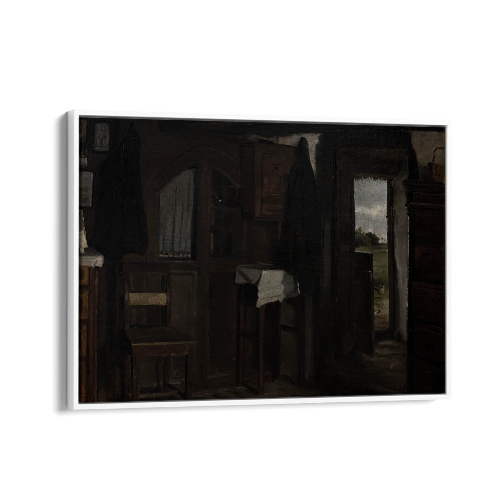 Echoes Of Departure Gothic Wall Art Prints in White Floater Frame