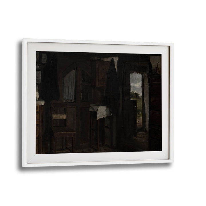 Echoes Of Departure Gothic Wall Art Prints in White Frame With Mount