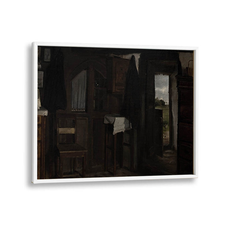 Echoes Of Departure Gothic Wall Art Prints in White Plain Frame