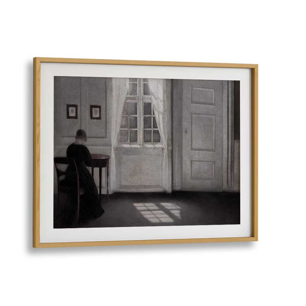 Echoes Of Solitude Gothic Wall Art Prints in Oak Wood Frame With Mount