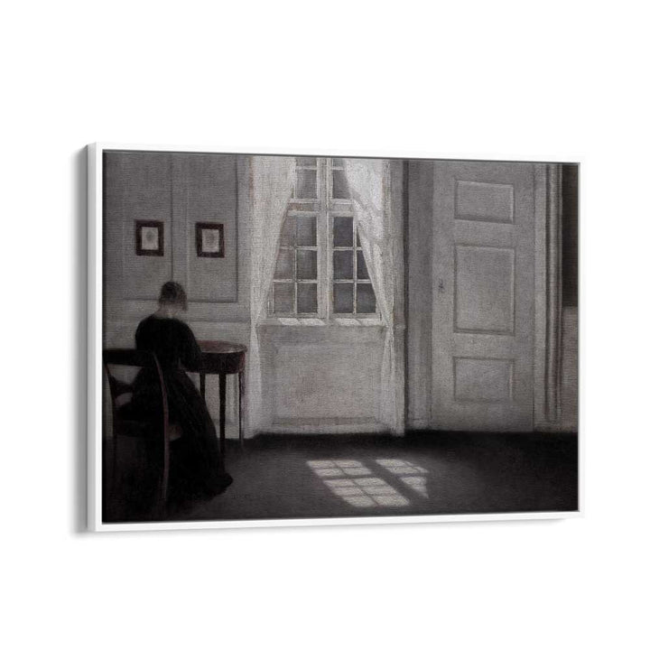 Echoes Of Solitude Gothic Wall Art Prints in White Floater Frame