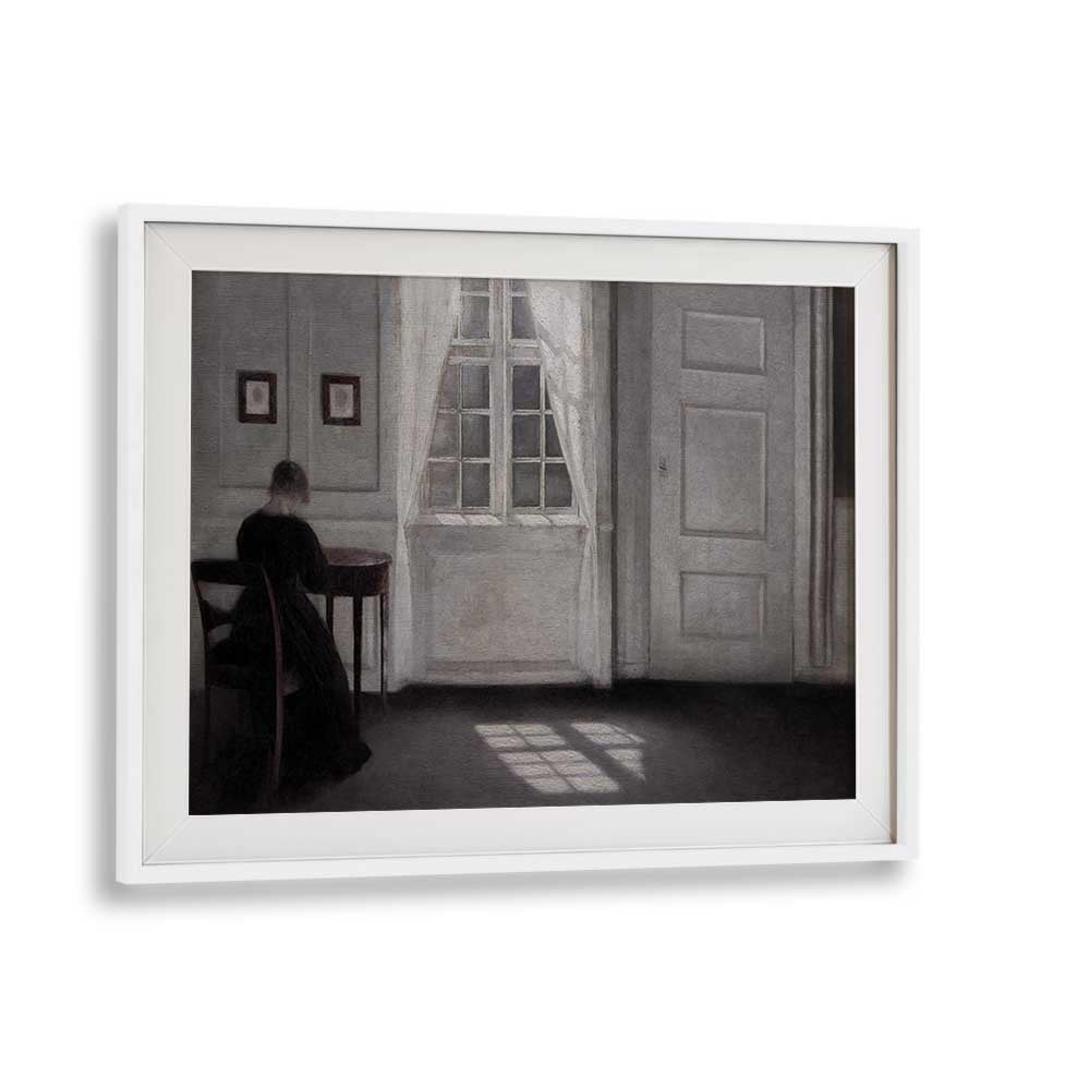 Echoes Of Solitude Gothic Wall Art Prints in White Frame With Mount