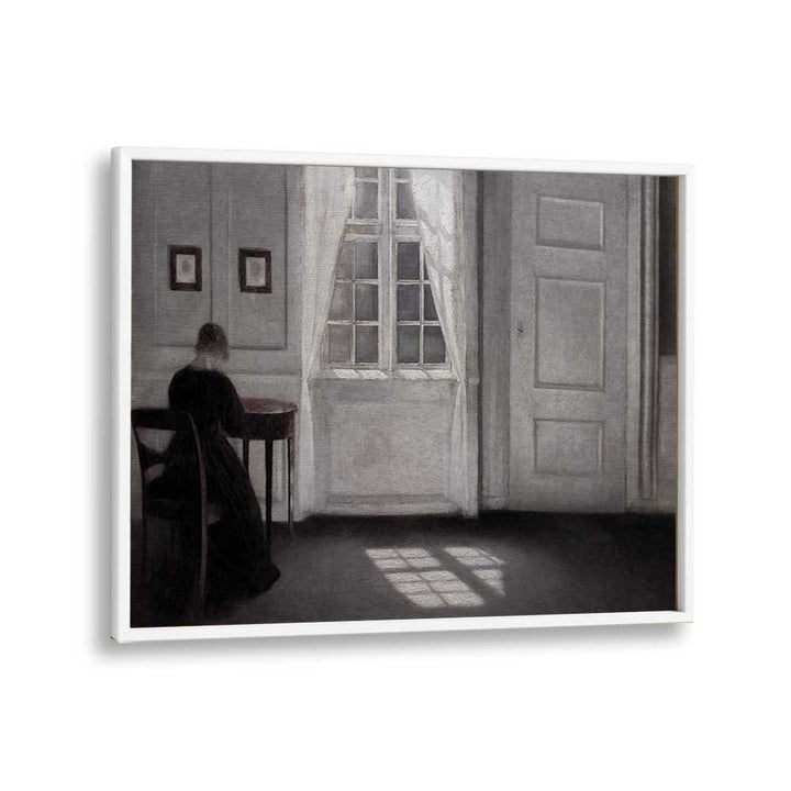 Echoes Of Solitude Gothic Wall Art Prints in White Plain Frame