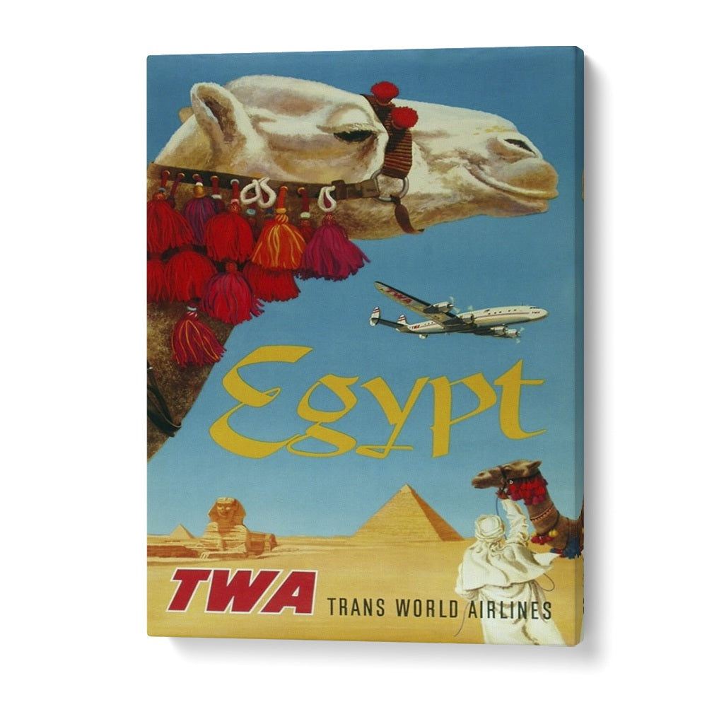 Egypt-Trans World Airlines  Retro Travel Posters in Gallery Wrap