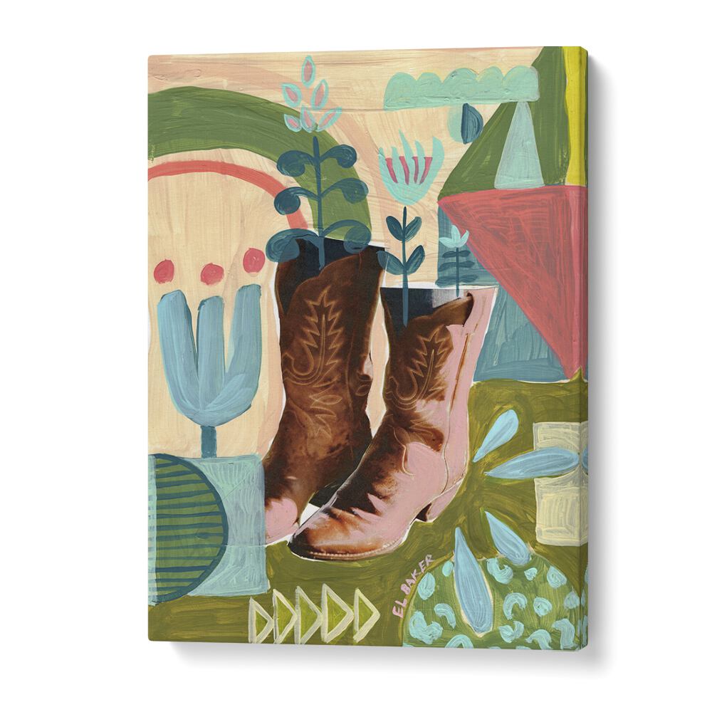 Eleanor Baker painting - BLOOMING BOOTS by Asianmonk