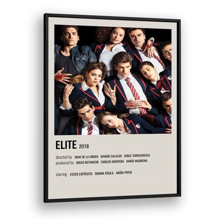 Elite 2018 Movie Posters in Black Plain Frame