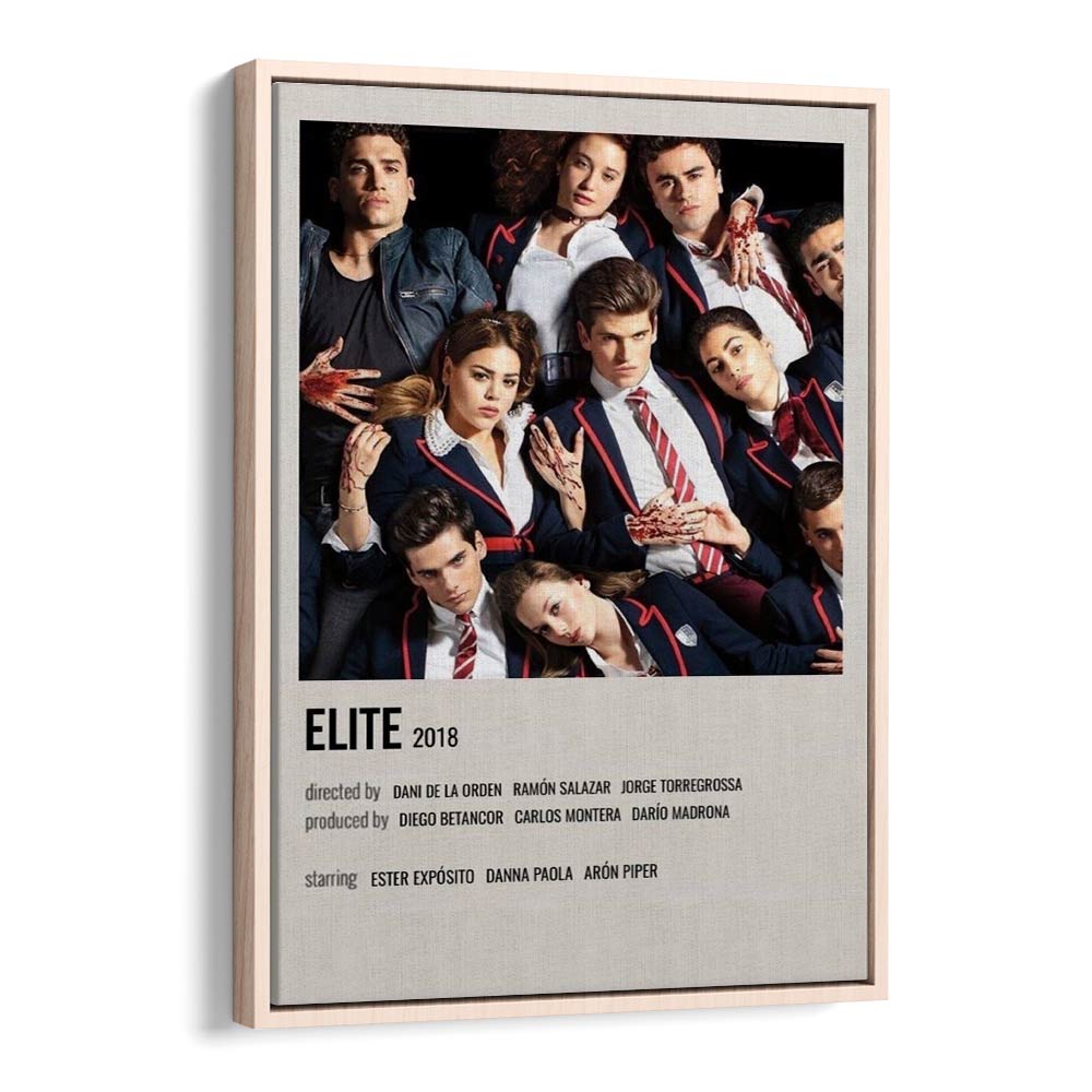 Elite 2018 Movie Posters in Oak Wood Floater Frame