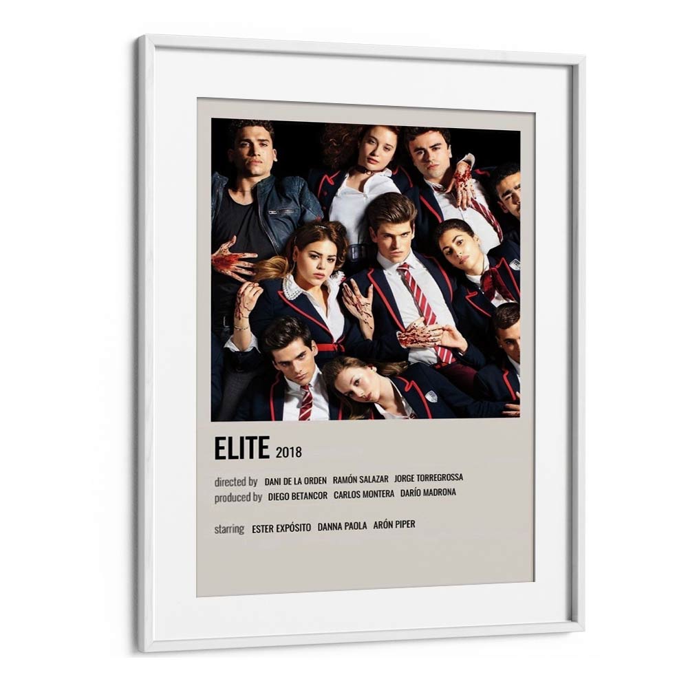 Elite 2018 Movie Posters in White Frame With Mount