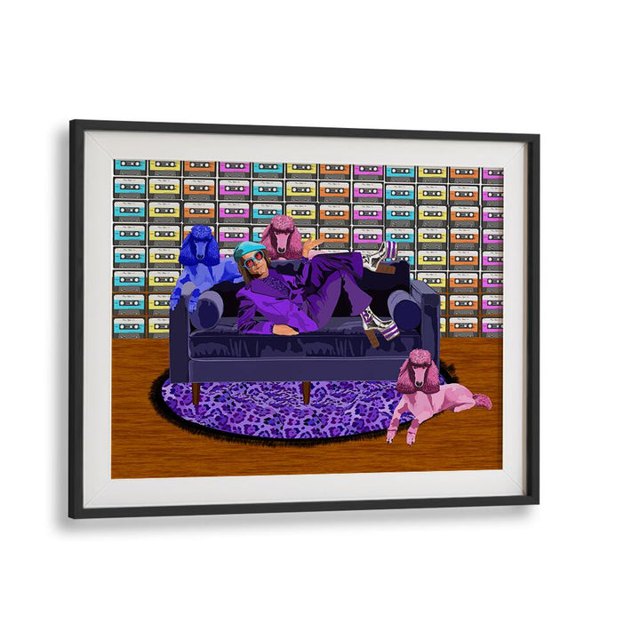 Elton Ii By Lynnda Rakos Pop Art Paintings Pop Art Prints in Black Frame With Mount