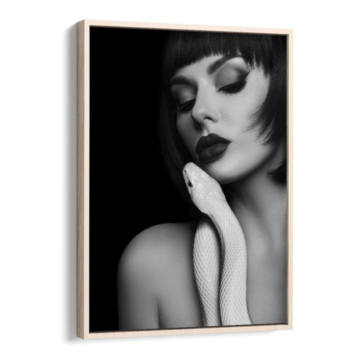 Embraces Lady by David Drake Fine Art Photography Fashion Photography in Oak Wood Floater Frame